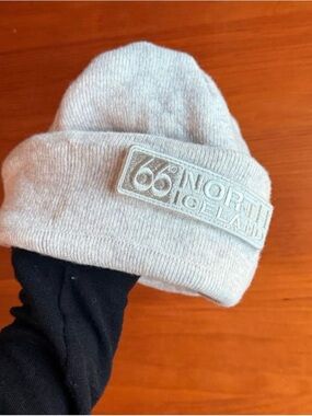 66° North Iceland Light Gray Rib-Knit Beanie